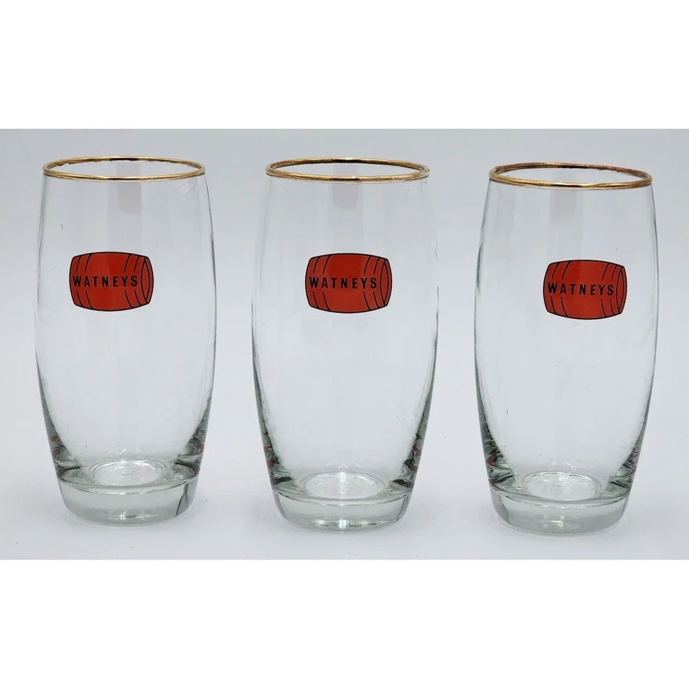 Vintage Watneys 12oz Beer glasses a special collectible edition